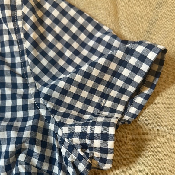 Southern Tide Navy and White Checkered Women's Top - Picture 4 of 7